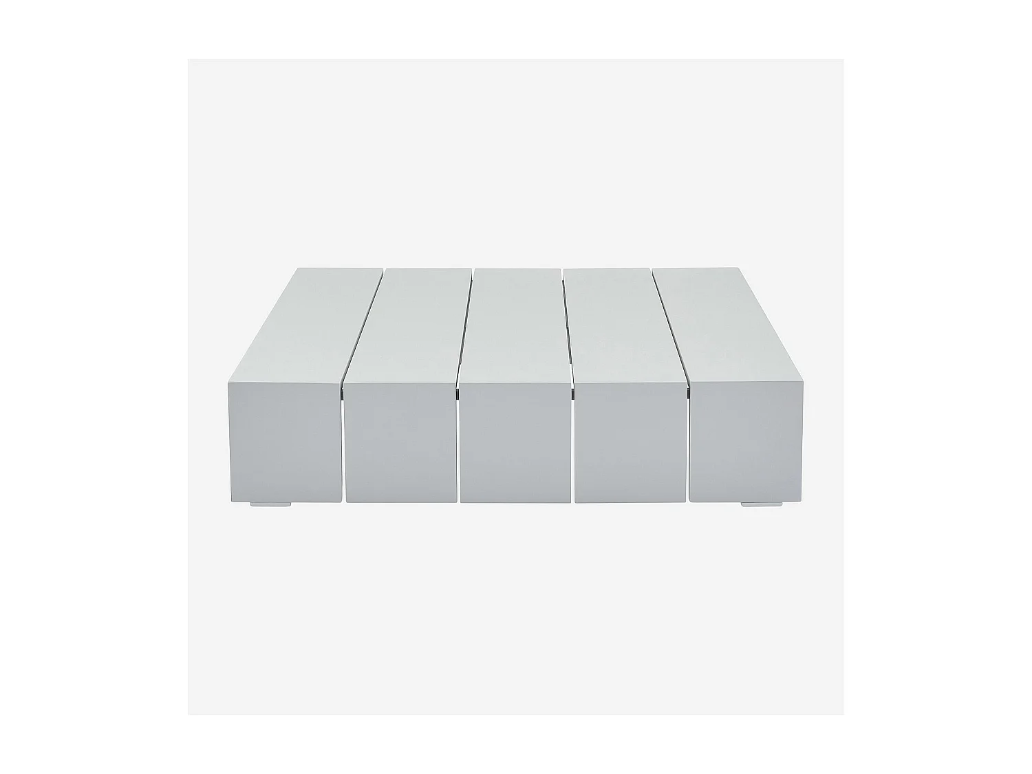 Habitat - Table basse de jardin en aluminium - Blanc opalin - Imarui