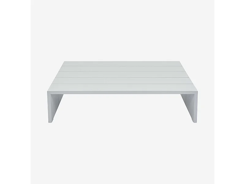 Habitat - Table basse de jardin en aluminium - Blanc opalin - Imarui