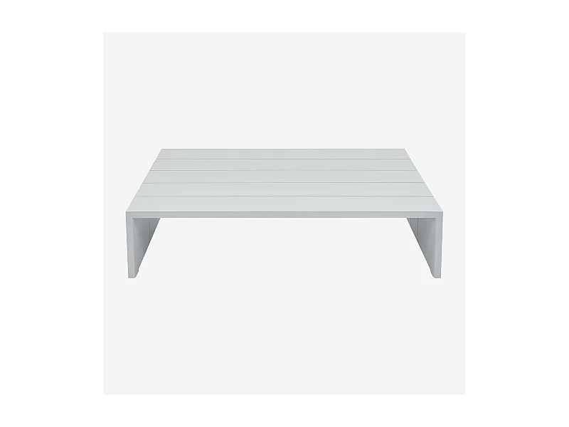 Habitat - Table basse de jardin en aluminium - Blanc opalin - Imarui