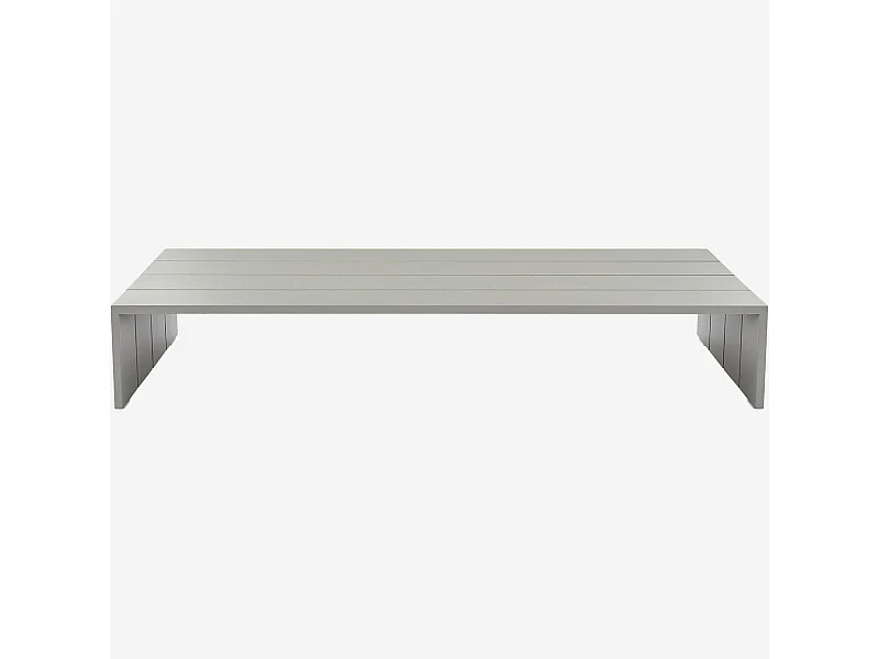 Habitat - Table basse de jardin en aluminium - Gris soie - Imarui