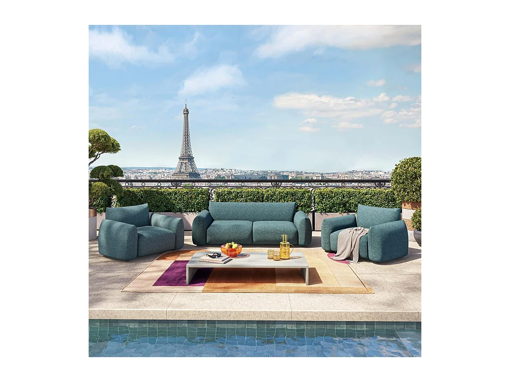 Habitat - Table basse de jardin en aluminium - Gris soie - Imarui