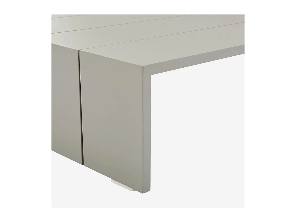 Habitat - Table basse de jardin en aluminium - Gris soie - Imarui