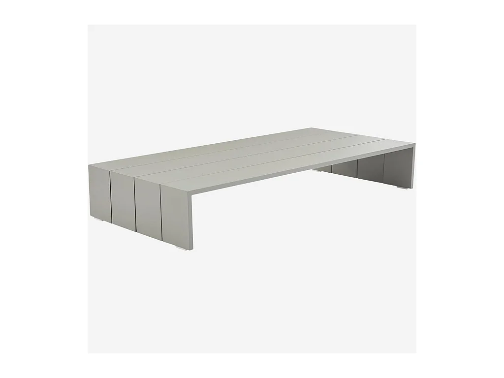 Habitat - Table basse de jardin en aluminium - Gris soie - Imarui
