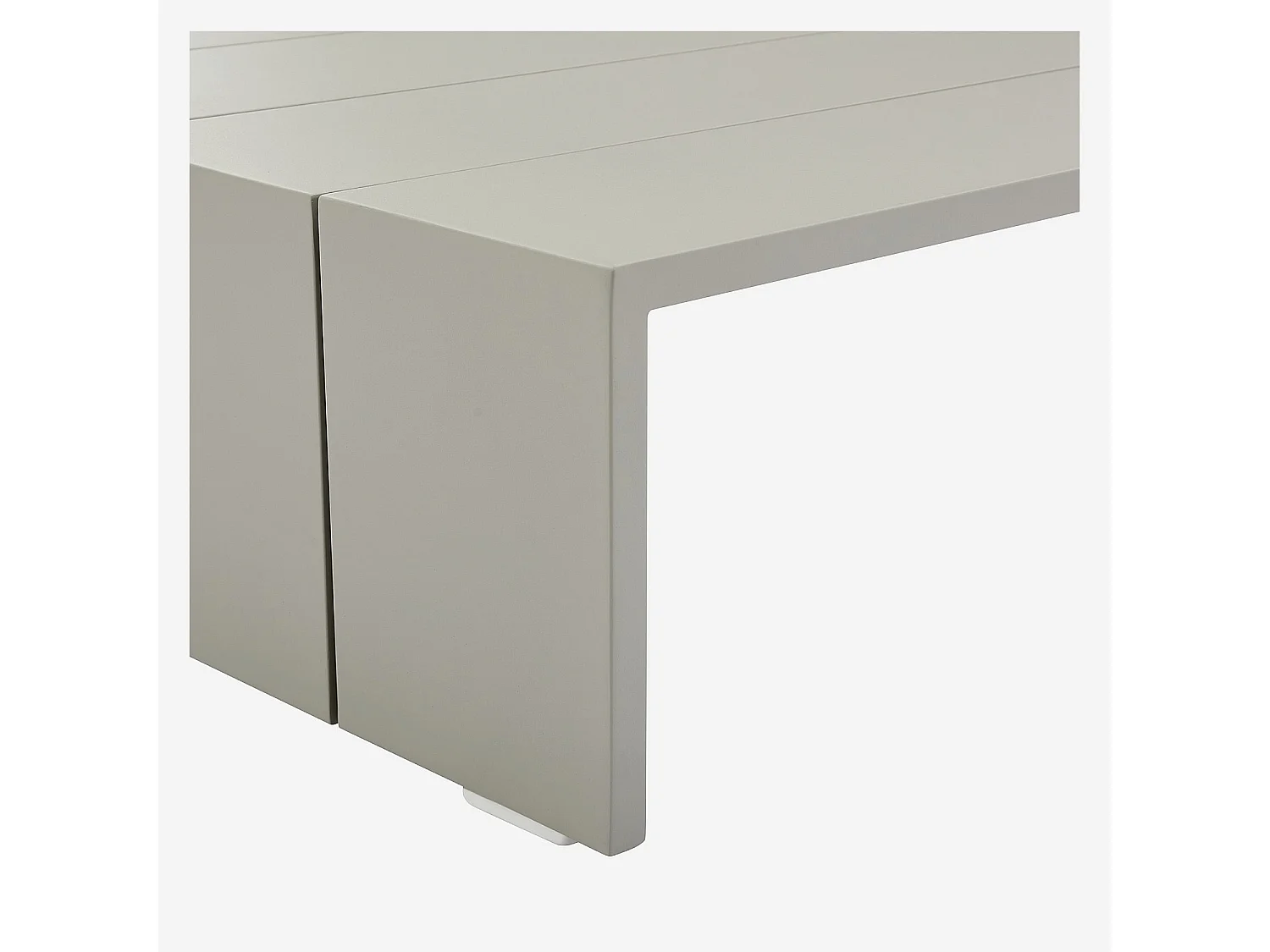 Habitat - Table basse de jardin en aluminium - Gris soie - Imarui