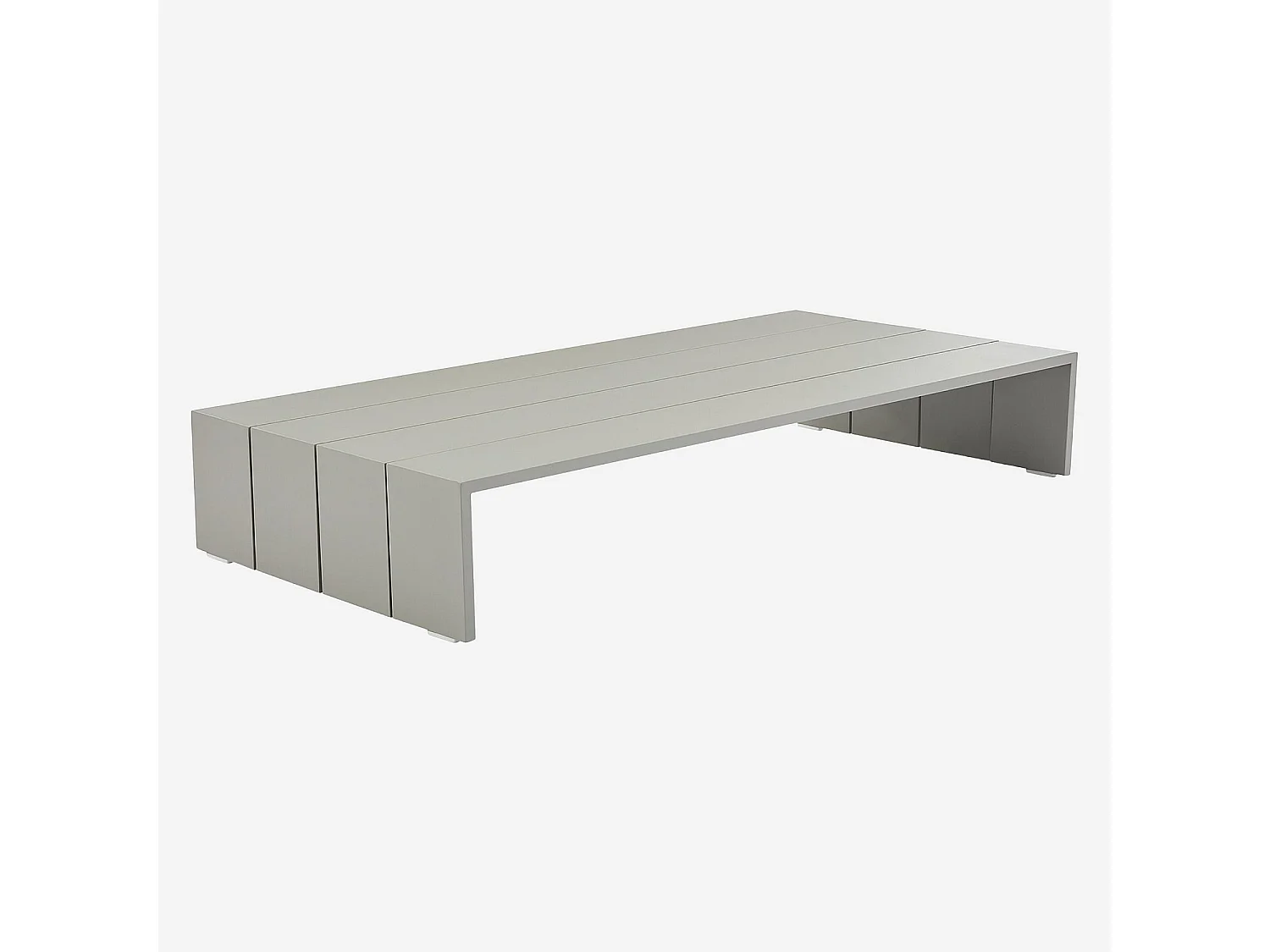 Habitat - Table basse de jardin en aluminium - Gris soie - Imarui