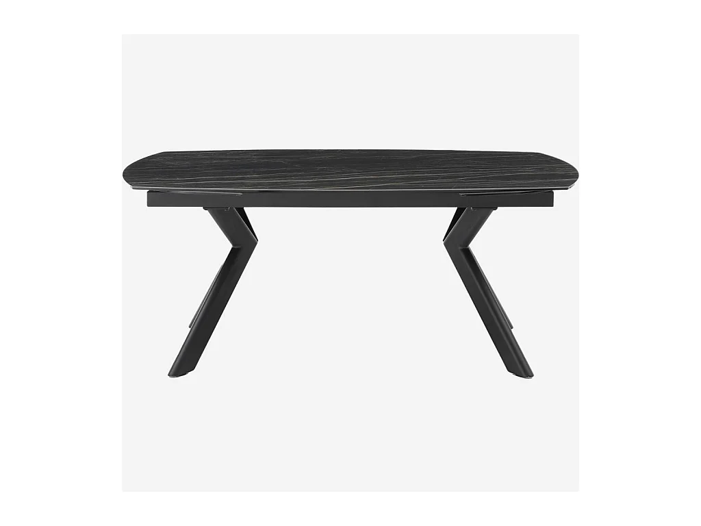 Habitat - Table ovale extensible en céramique - Noir mat - Ganty