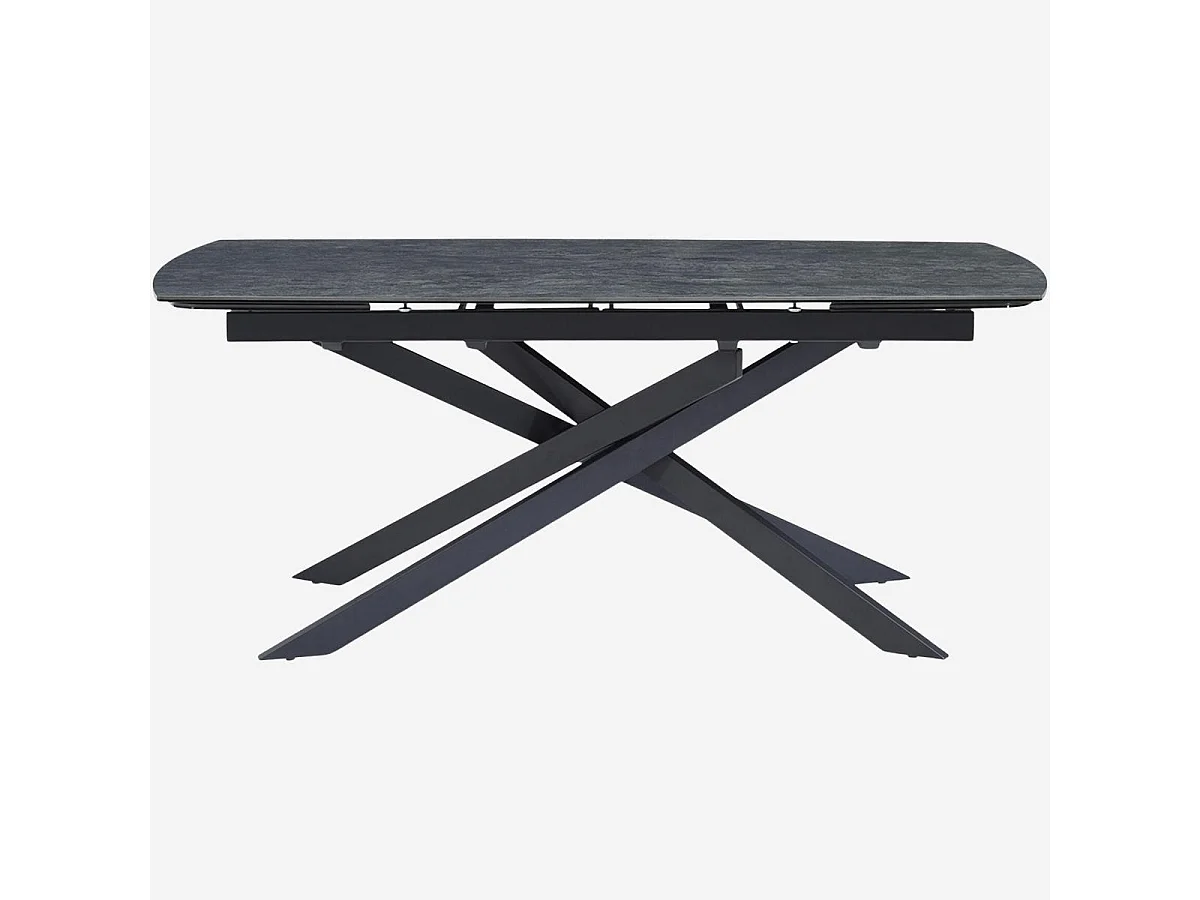 Habitat - Table rectangulaire extensible en céramique - Noir - Seth
