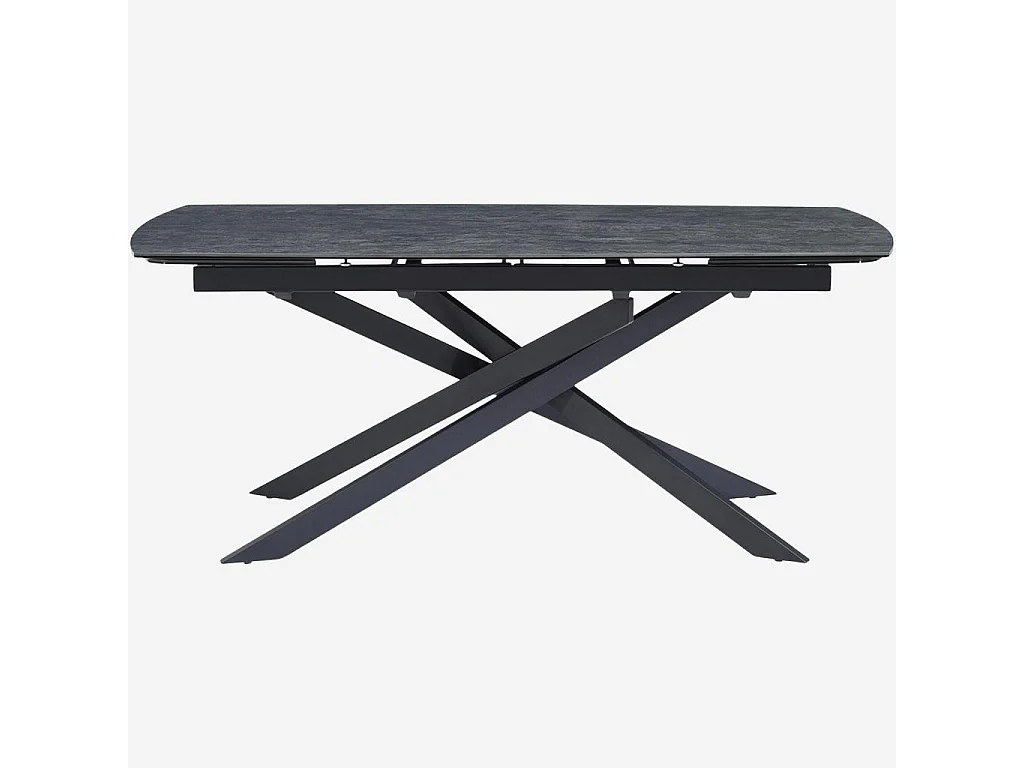 Habitat - Table rectangulaire extensible en céramique - Noir - Seth