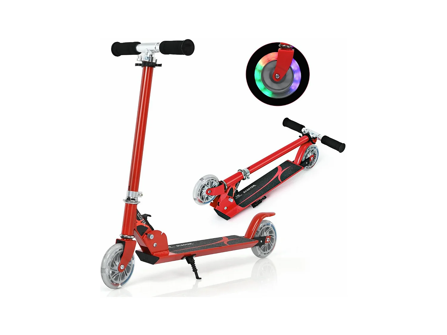 Kinderstep 2 wielen kinderstep opvouwbare kinderstep