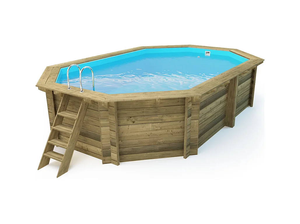 Piscina de madera "Miami 145" - 4,86 x 3,36 x 1,45 m