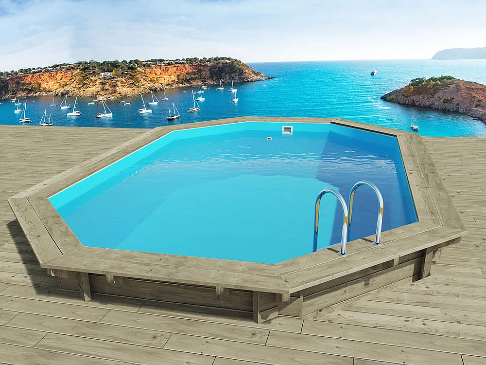 Piscine bois " Miami 145  " - 4.86 x 3.36 x 1.45 m