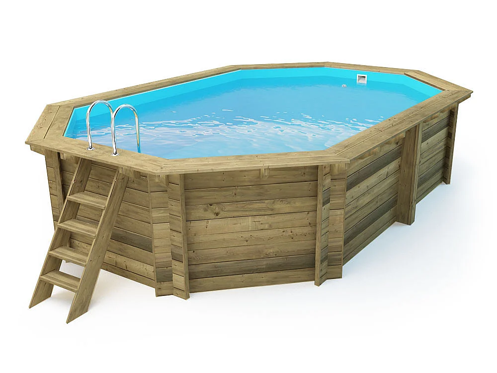 Piscina de madera "Miami 145" - 4,86 x 3,36 x 1,45 m