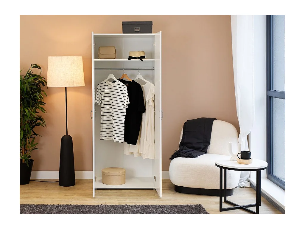 Roupeiro AMBIHOME CASE - Branco, C74xP52xA179cm