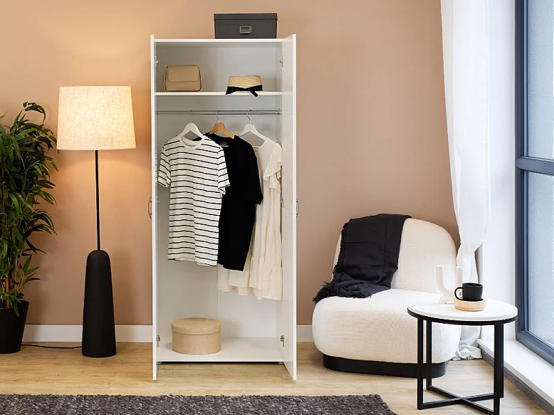 Roupeiro AMBIHOME CASE - Branco, C74xP52xA179cm