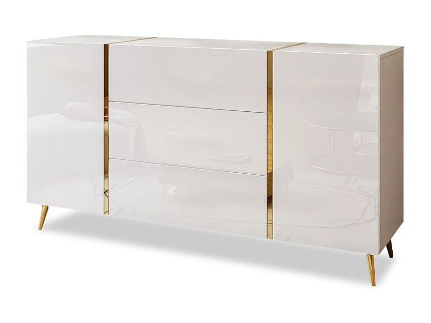 Aparador AMBIHOME BRONX - Branco, C158xP41xA87cm