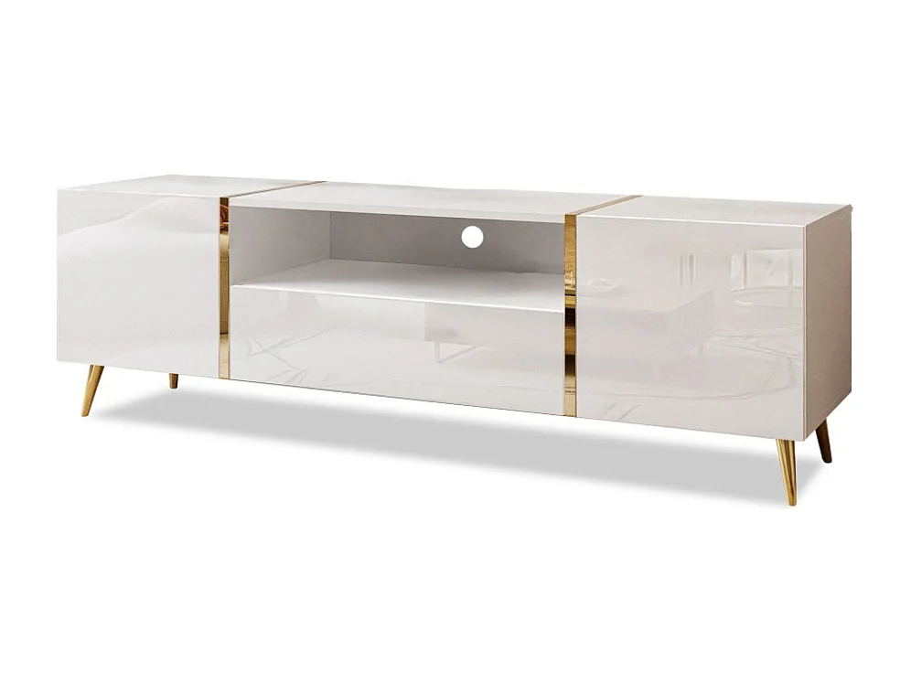 Móvel TV AMBIHOME BRONX - Branco, C158xP41xA52cm