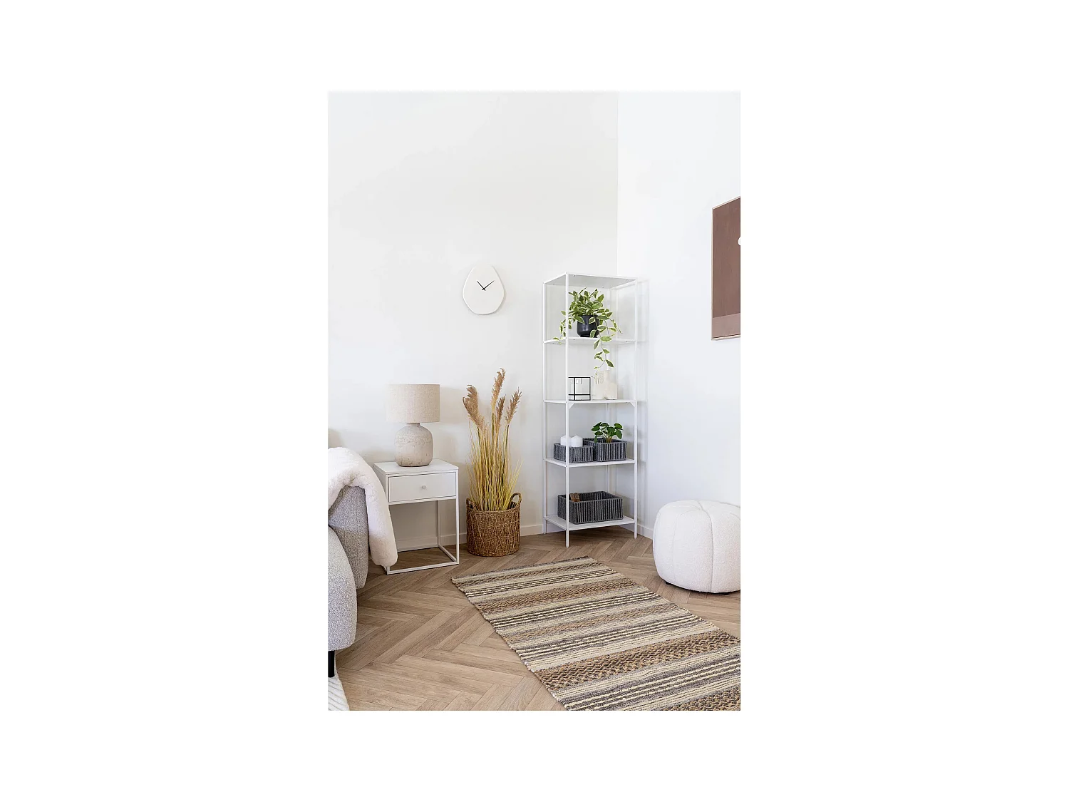 Lampe de table BILBY – Base en céramique et abat-jour textile