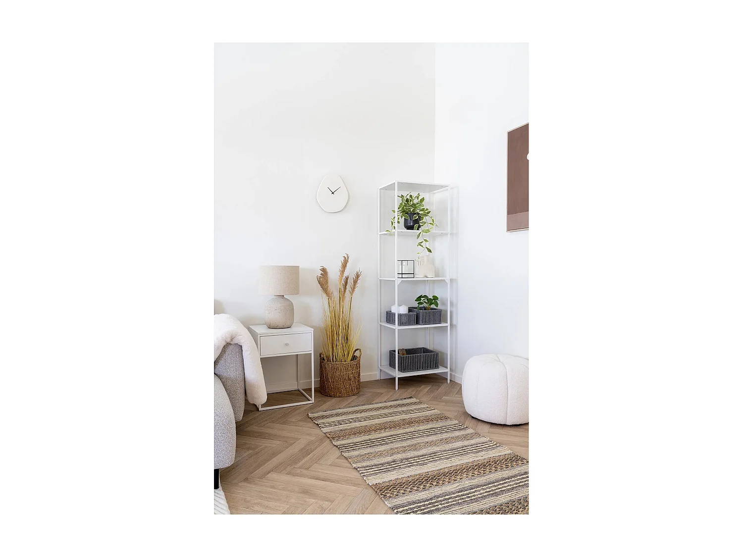 Lampe de table BILBY – Base en céramique et abat-jour textile