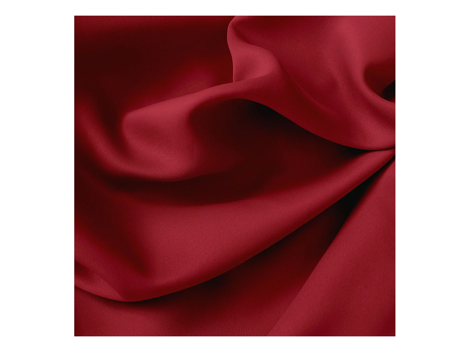 Set van 2 verduisterende gordijnen met zeilringen, rood, 140x180cm, 100% polyester, Reglisse collectie