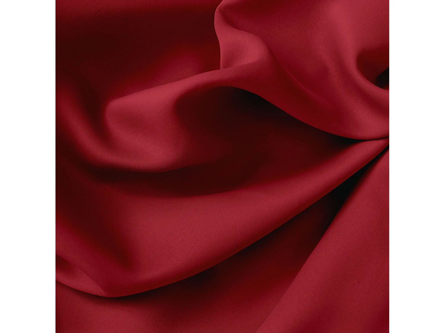 Set van 2 verduisterende gordijnen met zeilringen, rood, 140x180cm, 100% polyester, Reglisse collectie