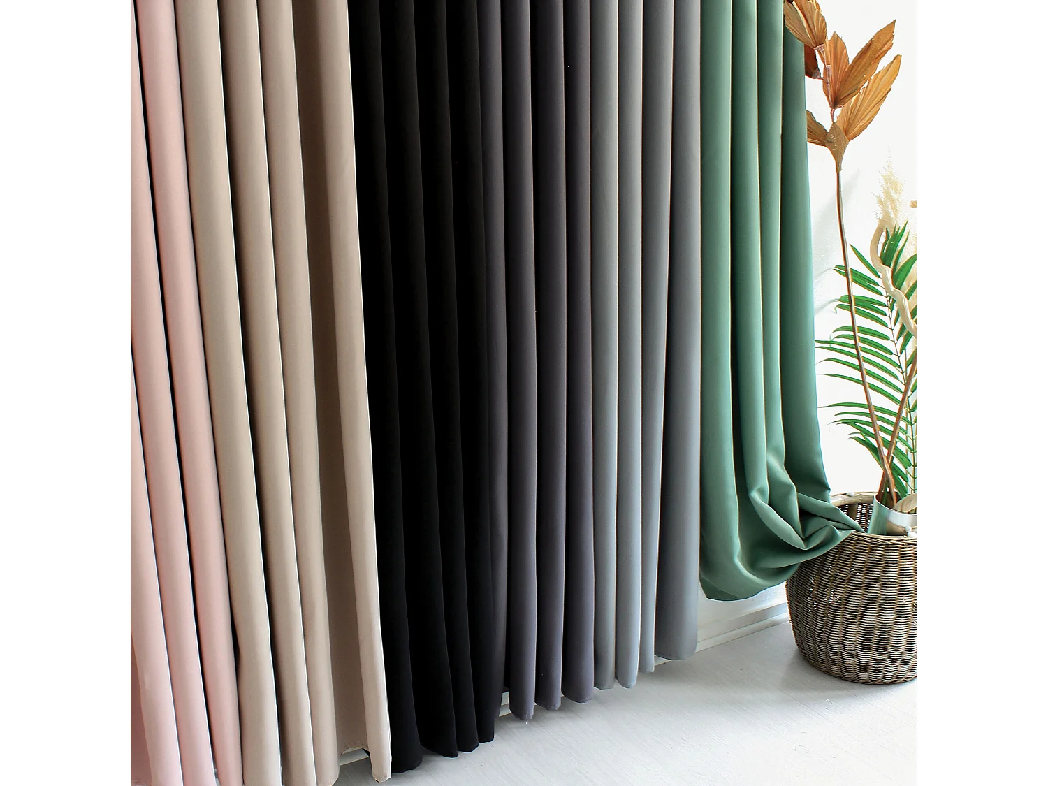 Set van 2 verduisterende gordijnen met zeilringen, rood, 140x180cm, 100% polyester, Reglisse collectie