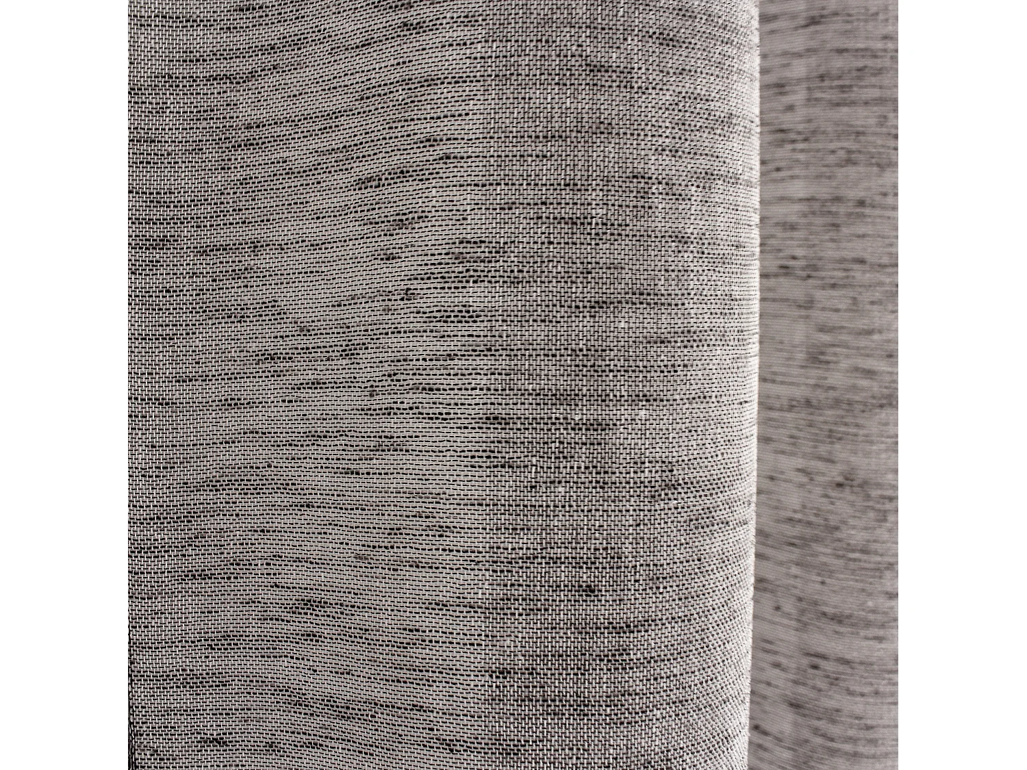 Lot de 2 voilages à œillets, 140x240cm, noir, effet lin, collection Maya