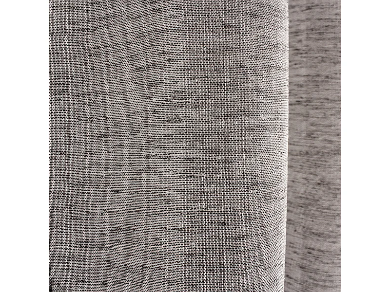Set van 2 vitrages, 140x240cm, zwart, linnen effect, Maya collectie
