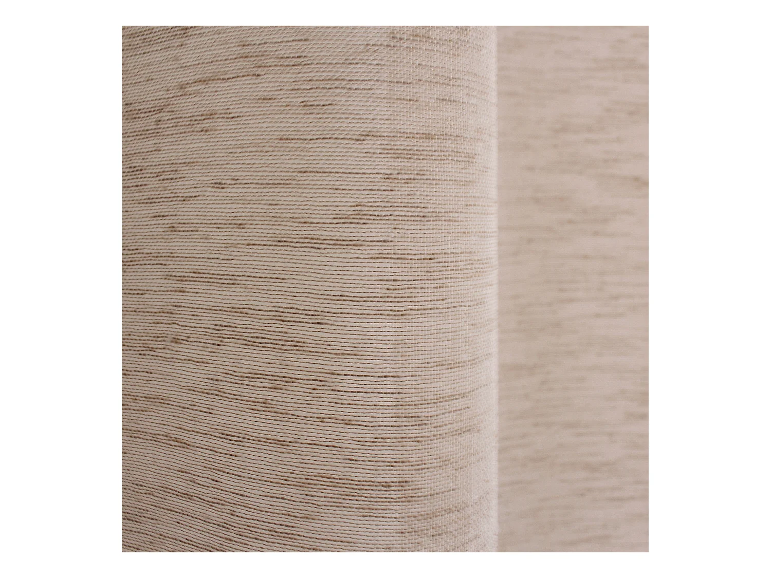 Lot de 2 voilages à œillets, 140x240cm, beige naturel, effet lin, collection Maya