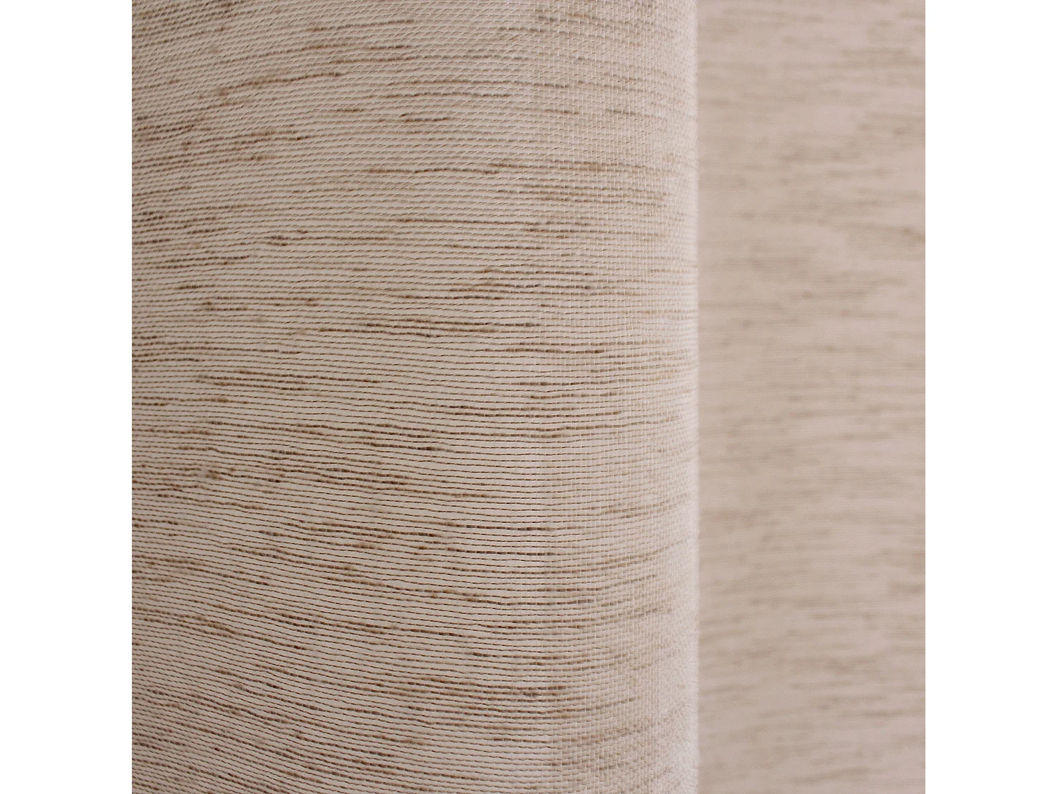 Lot de 2 Voilages à Œillets, 140x240cm, Effet Lin, Collection Maya, CMADECO - Beige
