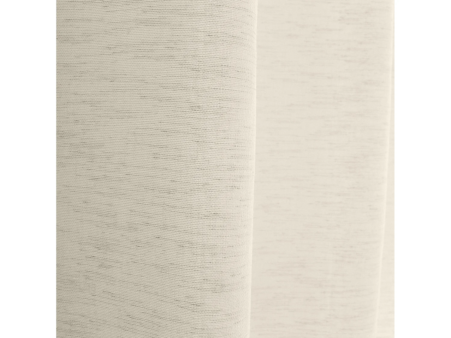 Lot de 2 voilages à œillets, 140x240cm, écru, effet lin, collection Maya