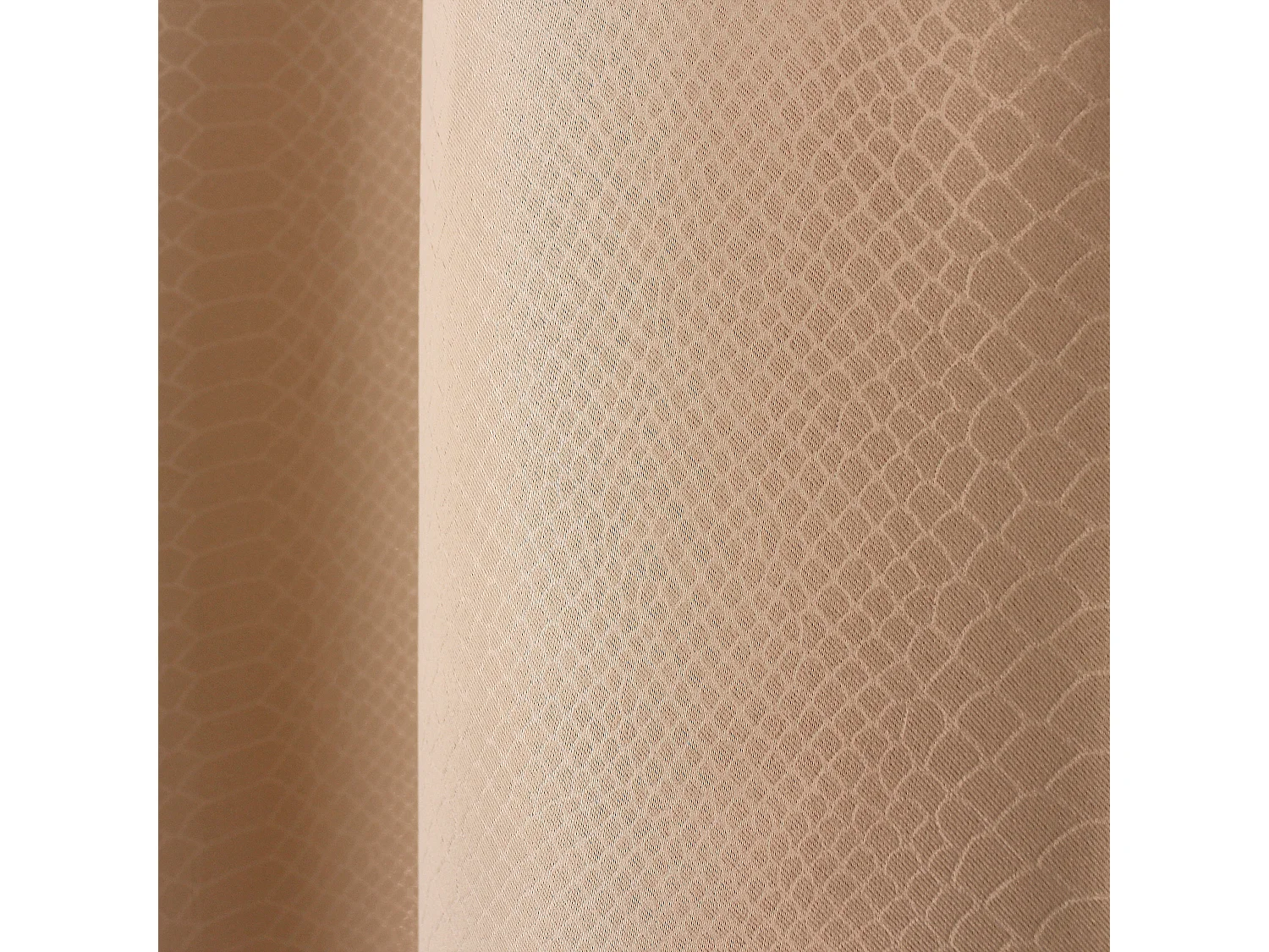 Lot de 2 rideaux occultants, avec oeillets, 140x240cm, beige naturel, motif écaille, collection Crocodile