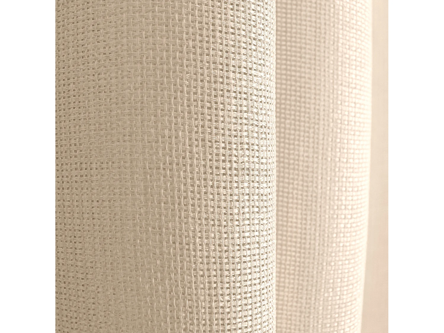 Set van 2 opengewerkte gordijnen met zeilringen, 140x240cm, ecru beige, Jelly collectie