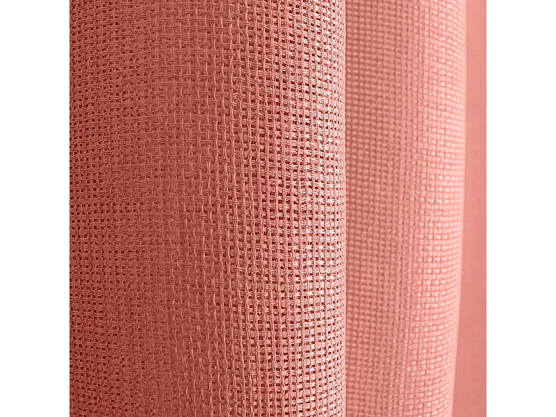 Set van 2 opengewerkte gordijnen met zeilringen, 140x240cm, canyon roze, Jelly collectie