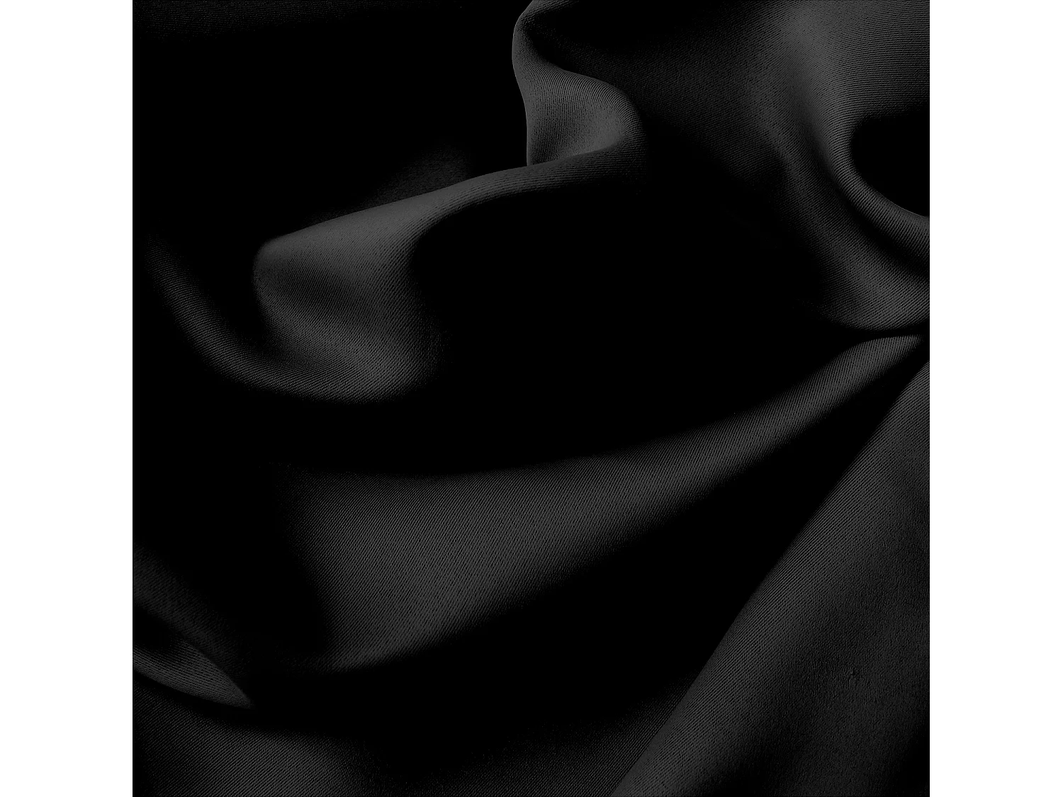 Lot de 2 Rideaux Occultant avec Œillets, 140x280cm, 100% polyester, Collection Réglisse, CMADECO - Noir