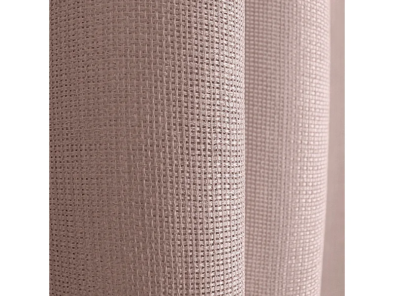 Lot de 2 voilages ajourés avec oeillets, 140x240cm, mauve glacé, collection Jelly