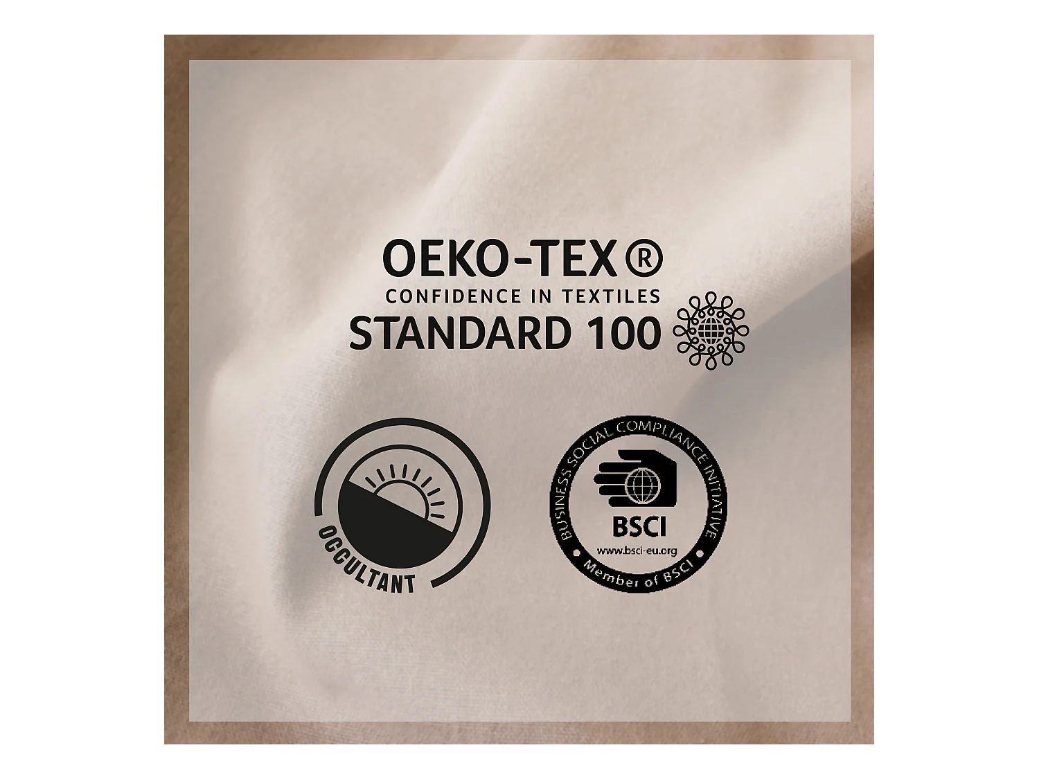 Lot de 2 rideaux occultants avec oeillets, 140x240cm, ivoire, collection Arabesque