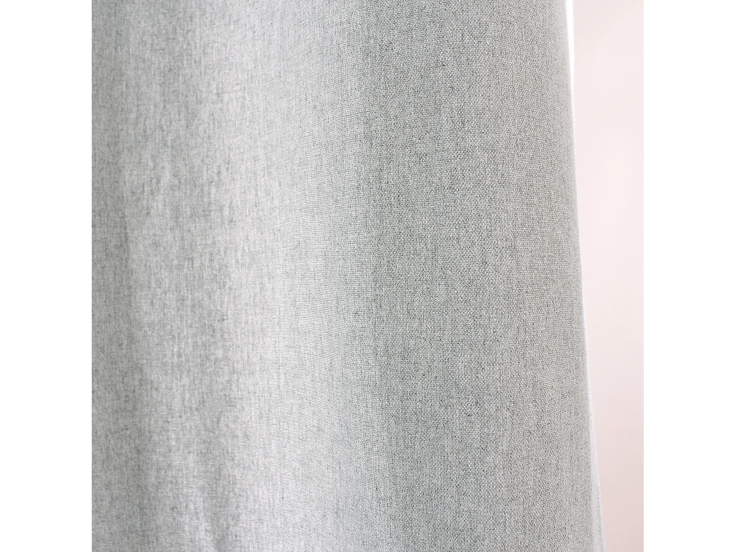 Lot de 2 rideaux avec oeillets, 135x240cm, gris clair, aspect chiné, coton, collection Dune