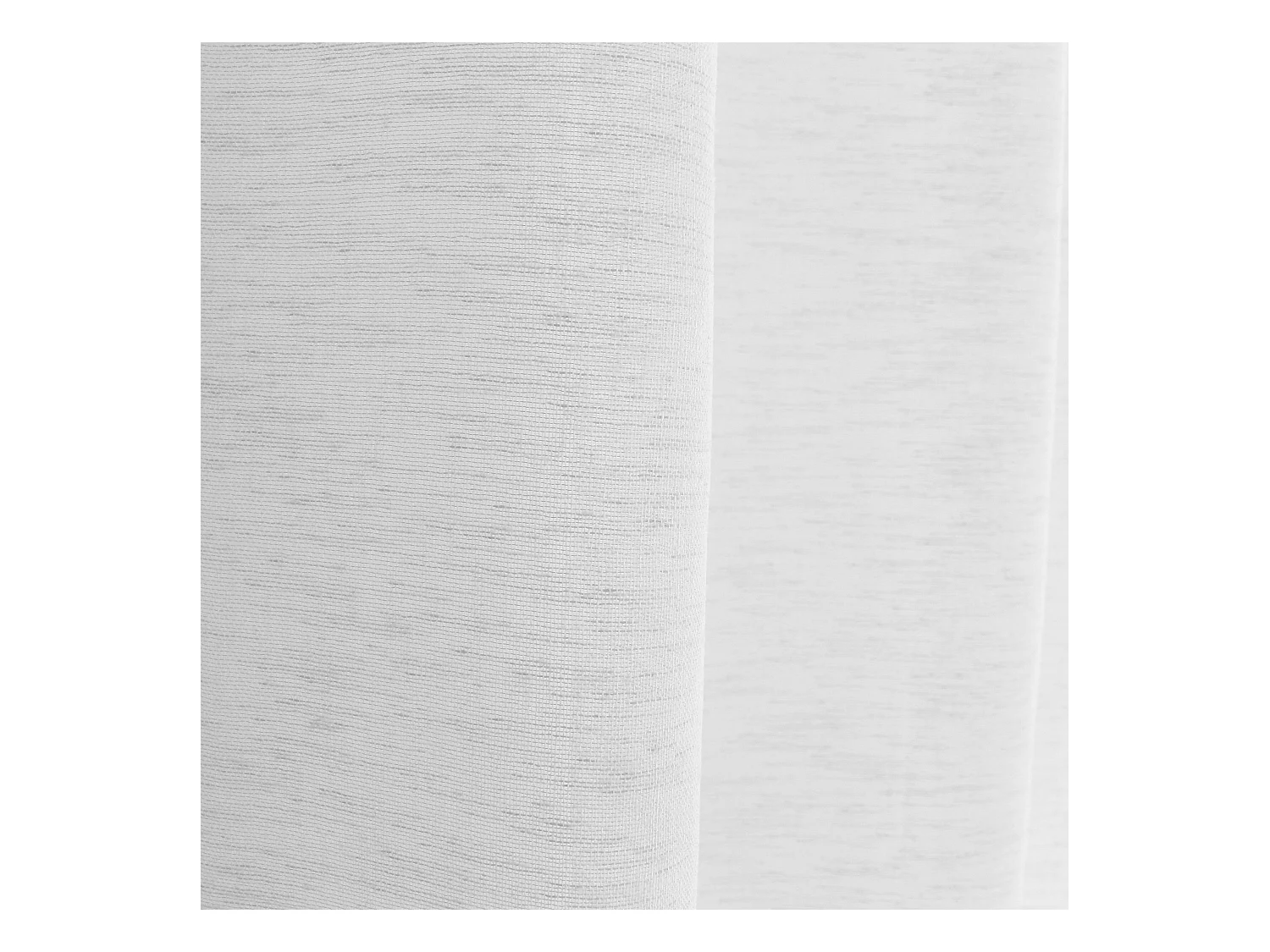 Lot de 2 voilages à œillets, 140x240cm, blanc, effet lin, collection Maya