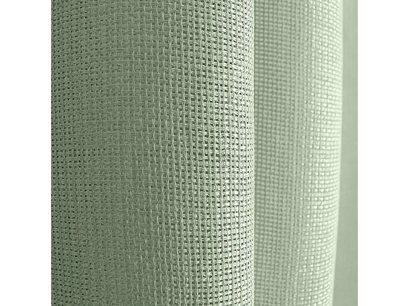 Lot de 2 voilages ajourés avec oeillets, 140x240cm, vert céladon, collection Jelly