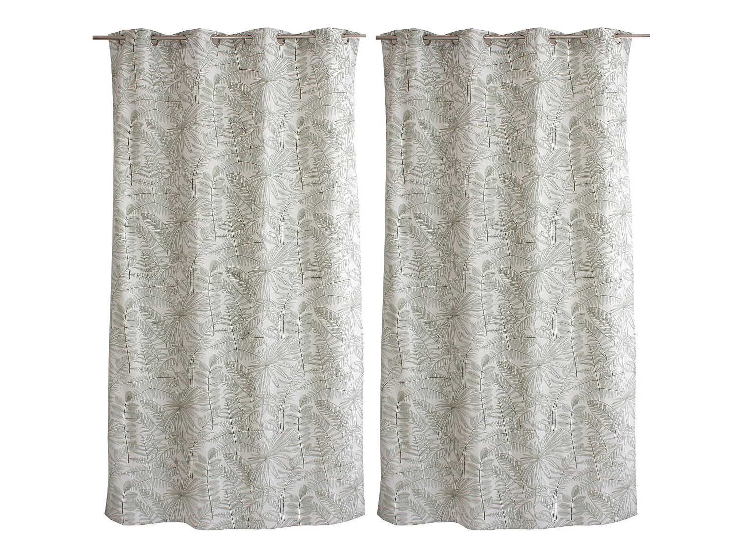 Lot de 2 Rideaux à Œillets, 140x240cm, Motif Jungle Tropical, Collection Mambo, CMADECO - Multicouleur