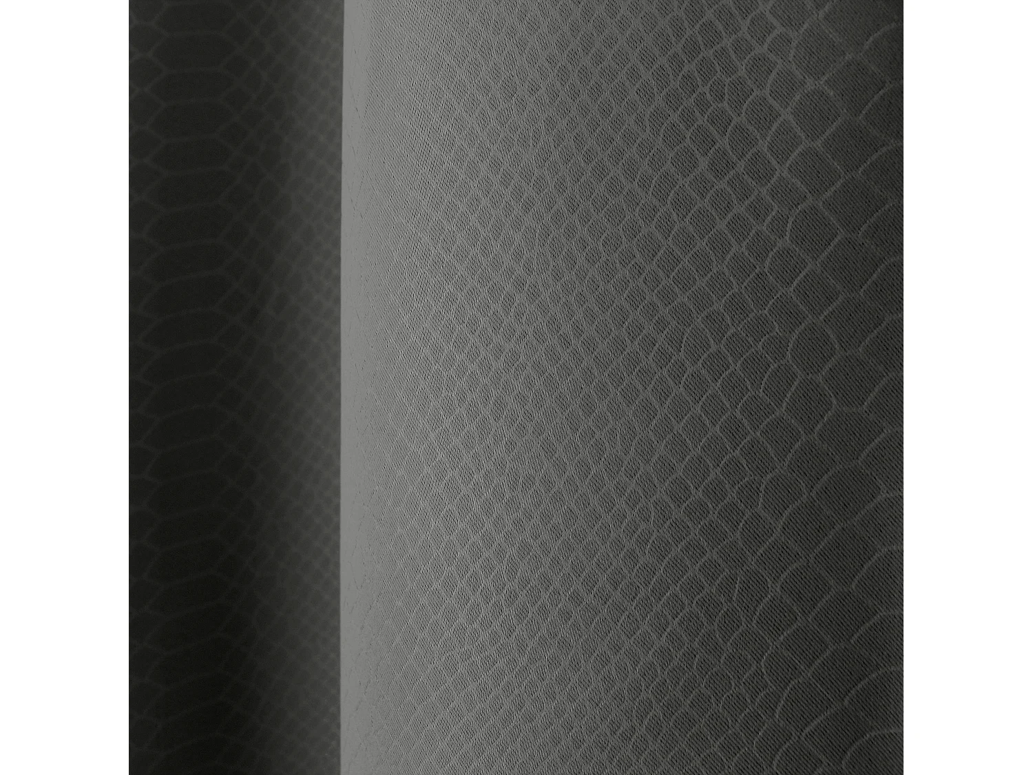 Lot de 2 rideaux occultants, avec oeillets, 140x240cm, gris foncé, motif écaille, collection Crocodile