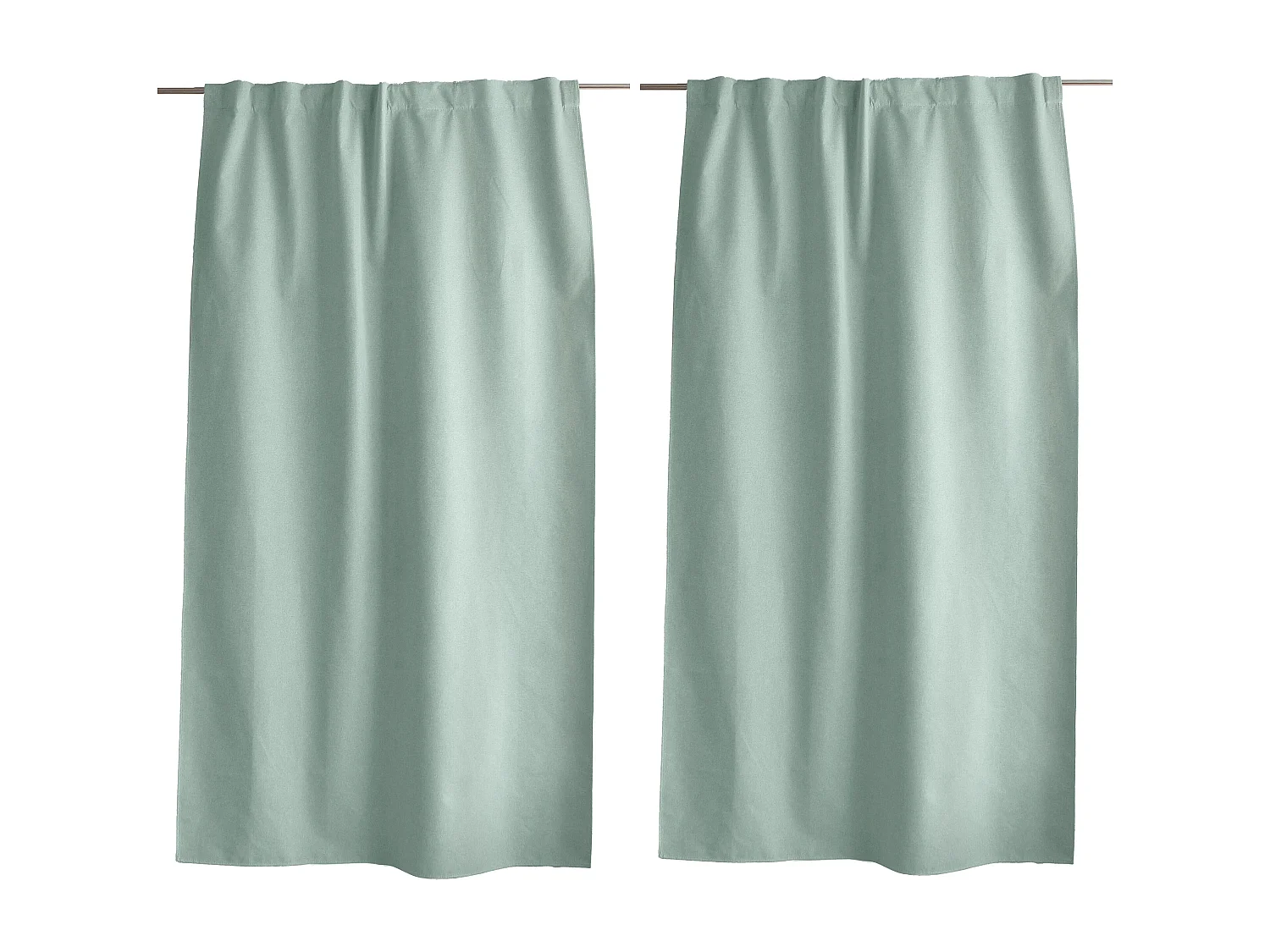 Set van 2 gordijnen, 100% verduisterend, 140x240cm, celadon, verborgen poten, Eclipse collectie