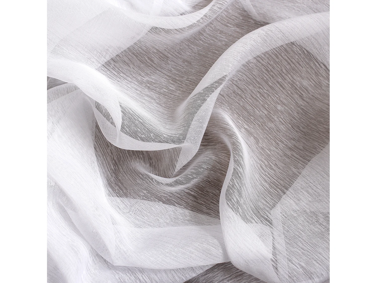 Lot de 2 voilages à œillets, 140x280cm, blanc, collection Sablé