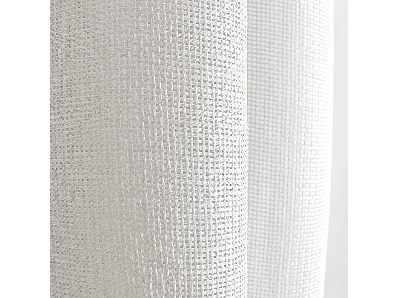 Set van 2 opengewerkte gordijnen met zeilringen, 140x240cm, wit, Jelly collectie