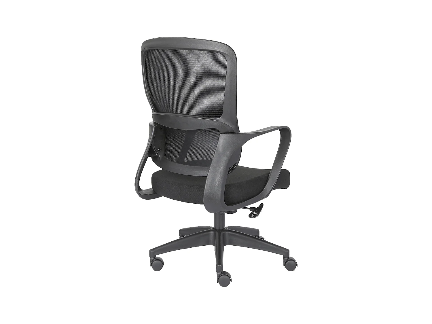 Silla de oficina de 119-128x57x59 cm de tela con reposabrazos en color negro Taxana