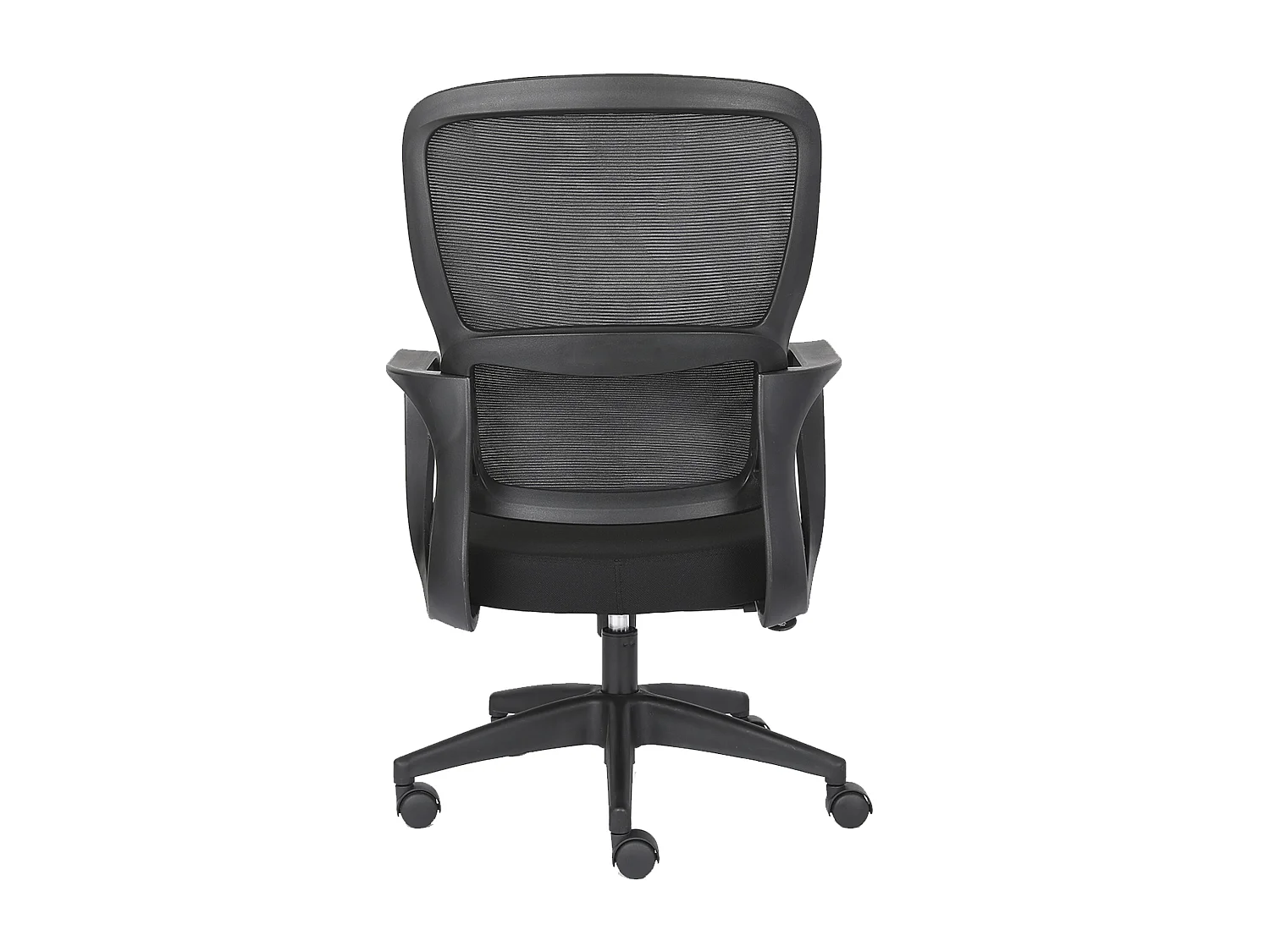 Silla de oficina de 119-128x57x59 cm de tela con reposabrazos en color negro Taxana