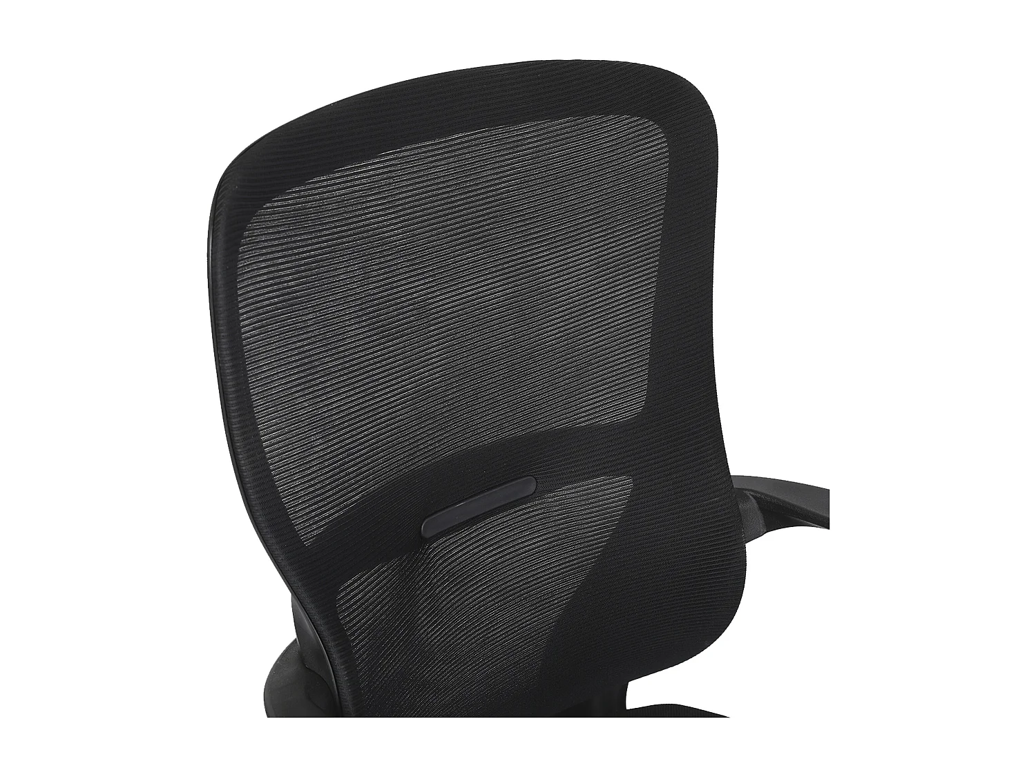 Silla de oficina de 119-128x57x59 cm de tela con reposabrazos en color negro Taxana