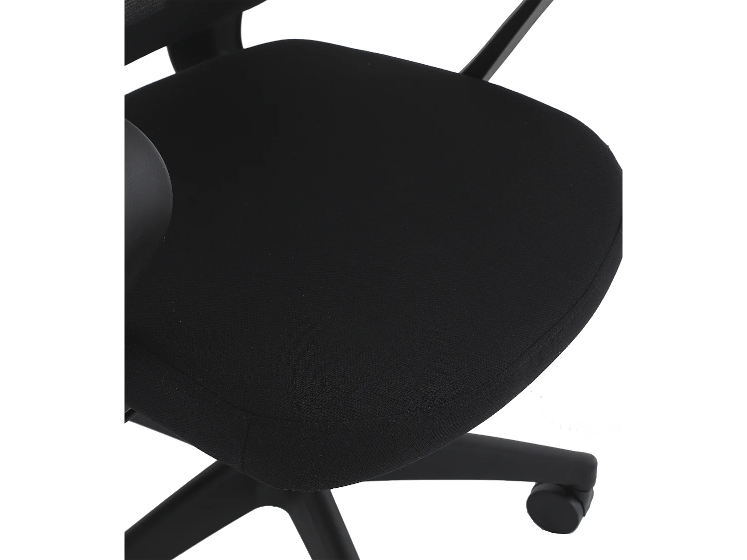 Silla de oficina de 119-128x57x59 cm de tela con reposacabezas en color negro Xuliana