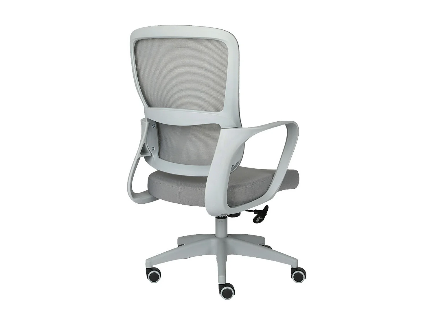 Silla de oficina de 119-128x57x59 cm de tela con reposabrazos en color gris Taxana