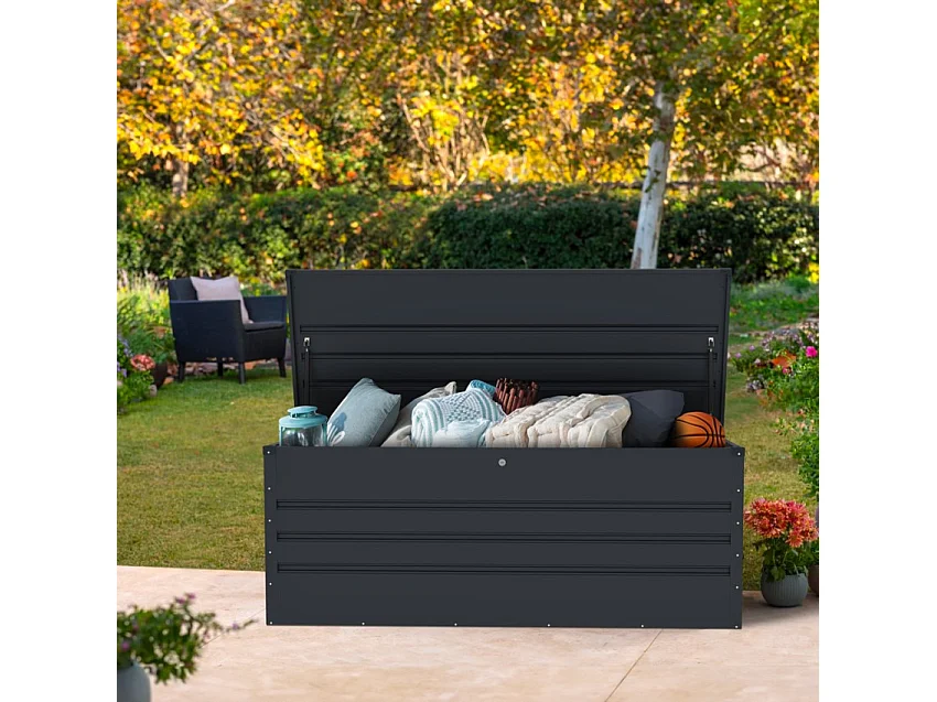 Auflagenbox Gartenbox 165x69x62cm aus Stahl Innsbruck